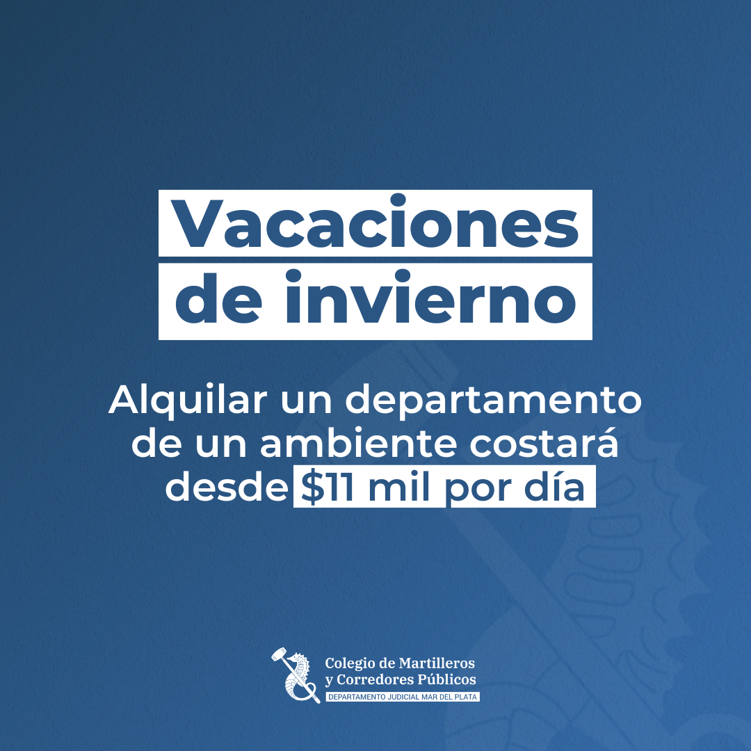 Vacaciones de invierno: alquilar un departamento de un ambiente costará desde $11 mil por día