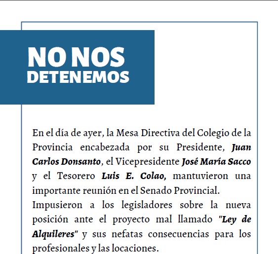 No nos detenemos